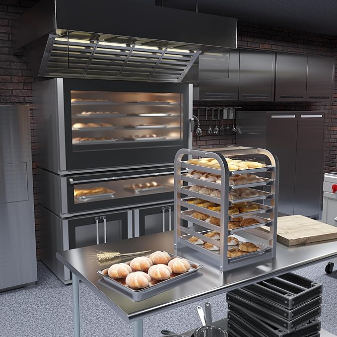 13 in. x 18 in. 19 Gauge Half Size Aluminum Bun. / Sheet Pan. Pack of 12