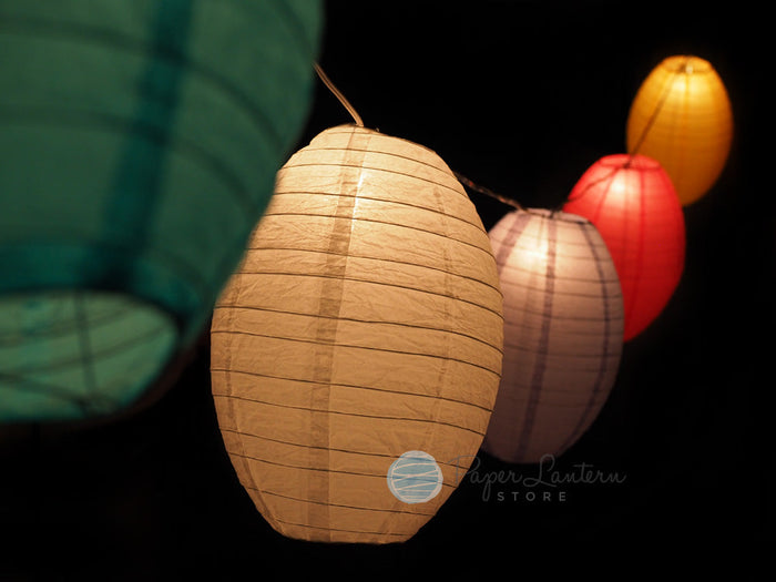 14" Easter Egg / Baby Shower Pastel Lantern String Light COMBO Kit (21 FT) - PaperLanternStore.com - Paper Lanterns, Decor, Party Lights & More