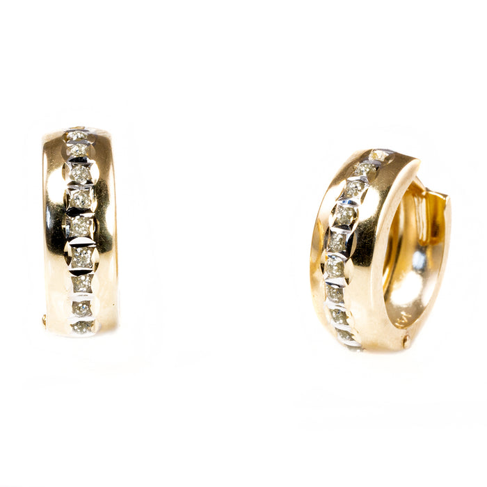 14 k Gold & Diamond Earrings
