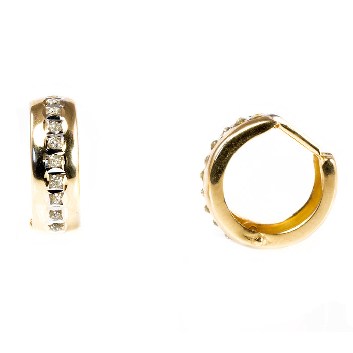 14 k Gold & Diamond Earrings