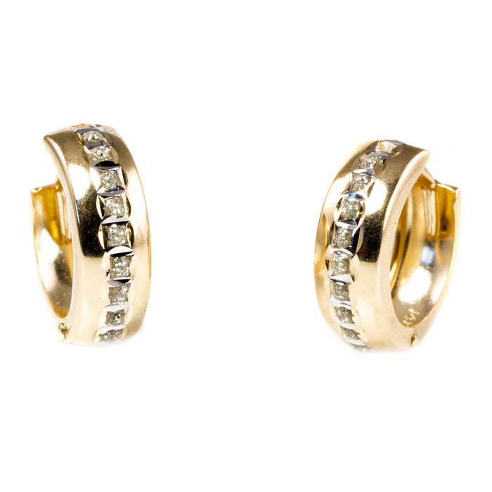 14 k Gold & Diamond Earrings
