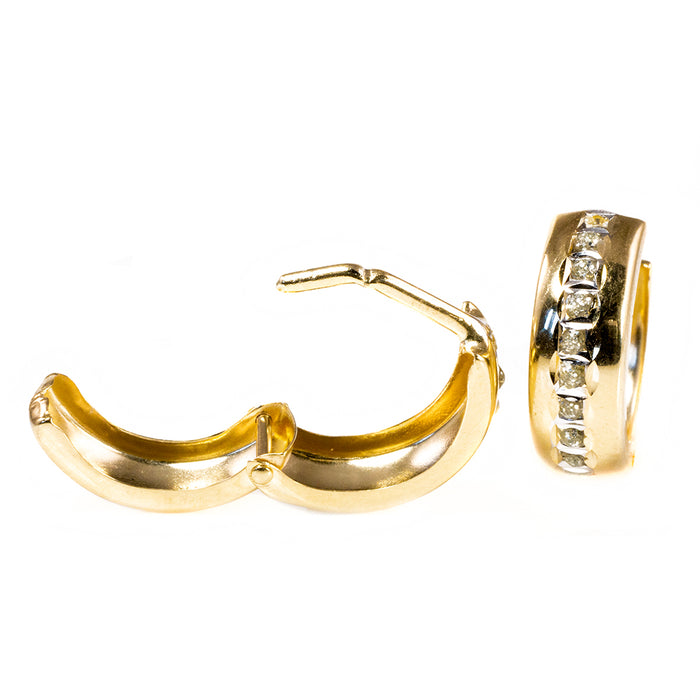 14 k Gold & Diamond Earrings