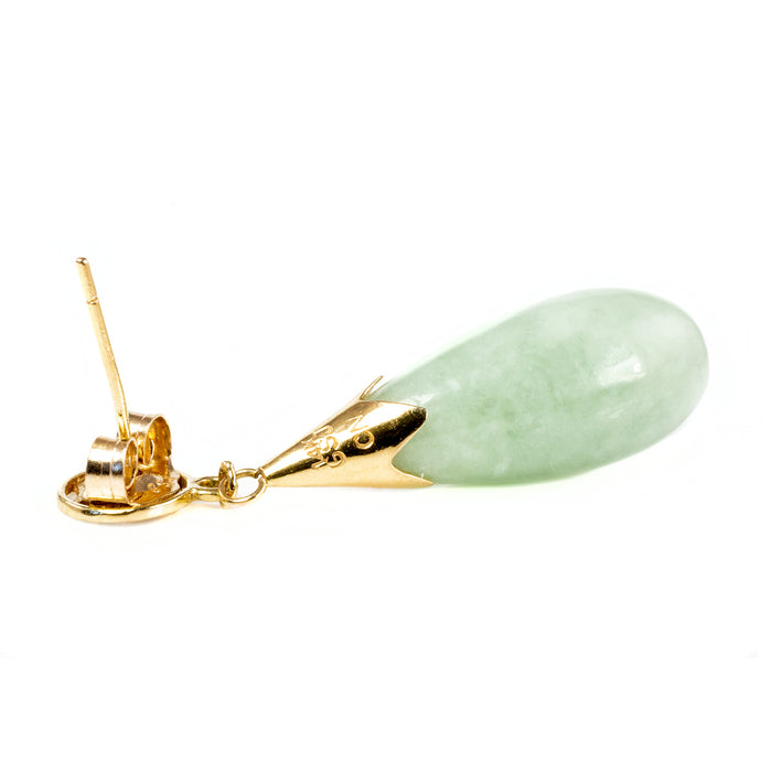 14 k Gold & Jade Earrings