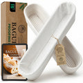 15 Inch Baguette Proofing Basket Set of 2 for Sourdough & French Bread
