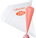 18 Inch Pastry Bags, 200 PCS Piping Bags Disposable