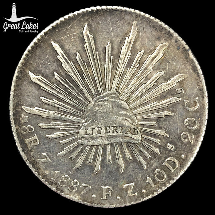 1887 Zs FZ Mexico 8 Reales