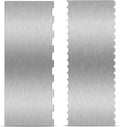 2 Pcs 9 in Double Sided Comb Stainless Steel Cake Scraper Smoother