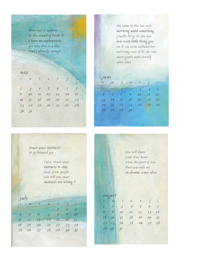 2027 bird & brush desk calendar