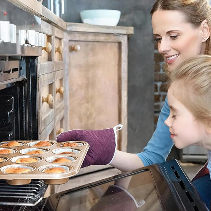 2er-Set Muffinblech 12 Mulden – antihaftbeschichtet & hitzebeständig