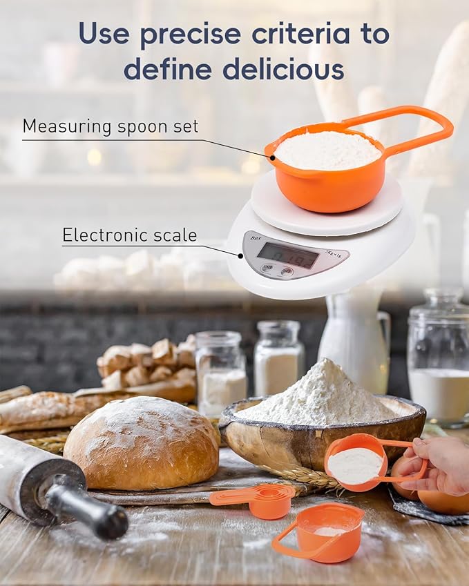30-Pcs Sourdough Bread Baking Supplies - Sourdough Starter Kit | Including 9 inch Round and 10 inch Oval Banneton Proofing Basket，Precision Measuring Spoons，Electronic scales
