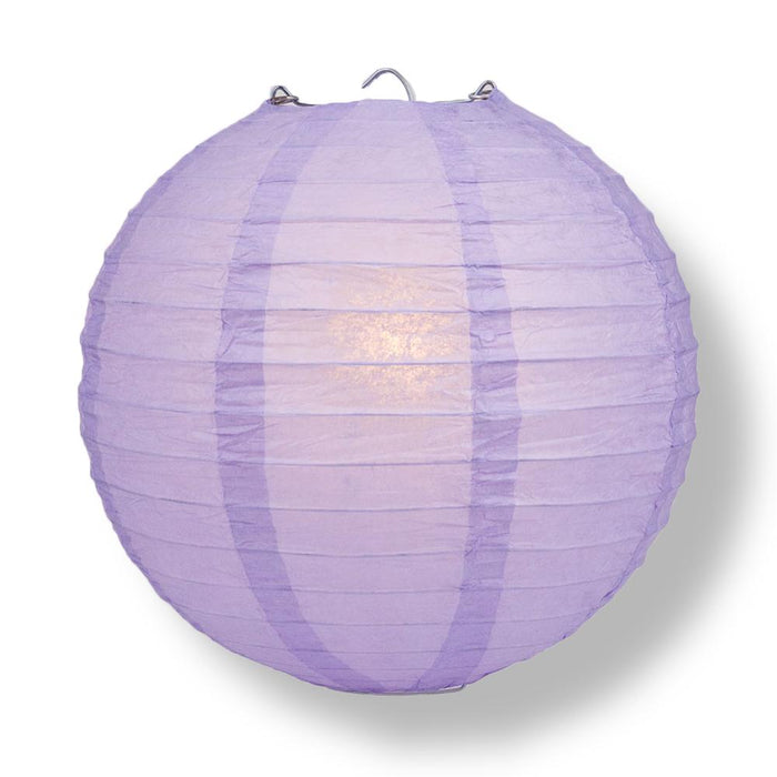 36" Lavender Jumbo Round Paper Lantern, Even Ribbing, Chinese Hanging Wedding & Party Decoration - PaperLanternStore.com - Paper Lanterns, Decor, Party Lights & More