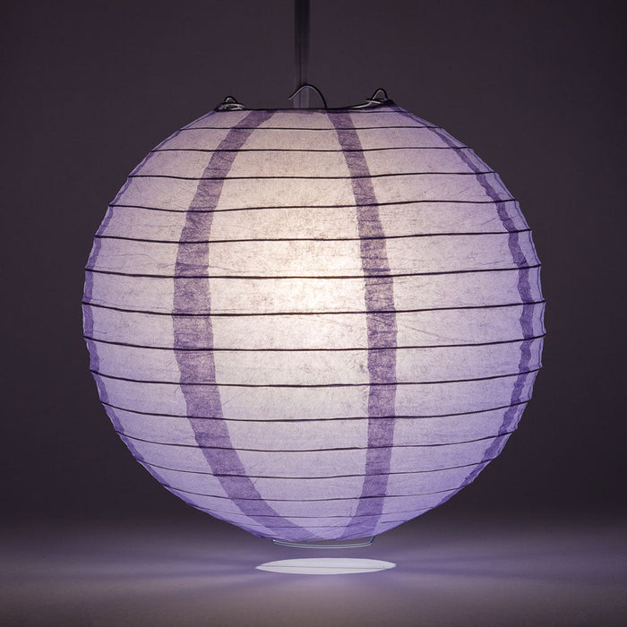 36" Lavender Jumbo Round Paper Lantern, Even Ribbing, Chinese Hanging Wedding & Party Decoration - PaperLanternStore.com - Paper Lanterns, Decor, Party Lights & More