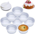 4 Inch Cake Pan Set of 8, Aluminum Mini Cake Pans w/ 100PCS Parchment Paper