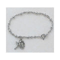 5" All Sterling Rosary Bracelet