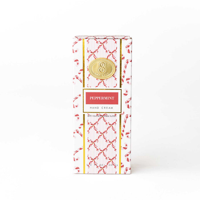 8 Oak | Peppermint Candy Cane Boxed Hand Cream, 100ml