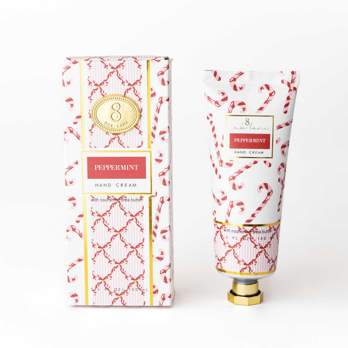 8 Oak | Peppermint Candy Cane Boxed Hand Cream, 100ml