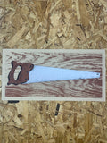 8.5” by 17” Saw Screen Print by Kris Johnsen