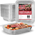 Aluminum Pans Half Size 9x13, 60 Pack, Disposable Foil Pans