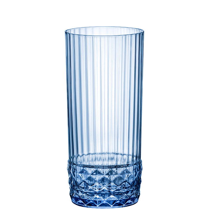 America 20s Bicchiere Cooler Bibita 49 cl Sapphire Blue Set da 6 Pezzi
