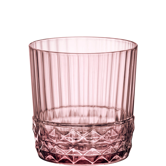 America 20s Bicchiere DOF Whisky 37 cl Lilac Rose Set 6 Pezzi
