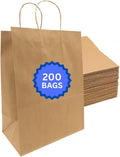 ASSUREPAK Kraft DIY Paper Bags, 14" x 10" x 15.75", 110 GSM, 200 Count