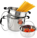 AVACRAFT 7 Quart 18/10 Stainless Steel 4 Piece Pasta Pot Set
