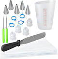 Bakerpan Royal Icing Tools Set 67 Pc Cookie Decorating Kit with Piping Bags