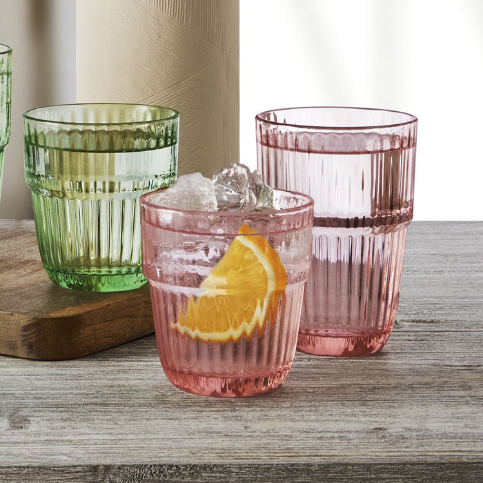 Barshine Bicchiere Long Drink Peach 38 cl In Vetro Set 6 Pz