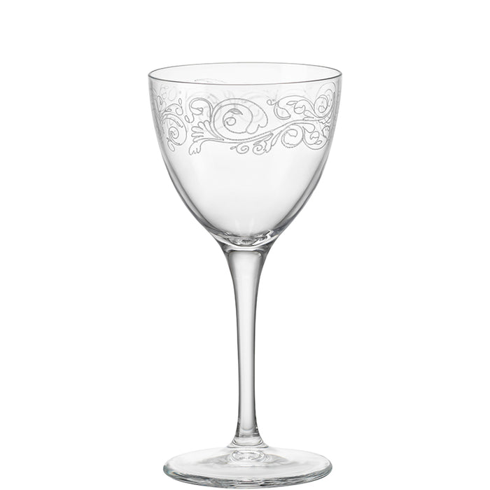 Bartender Novecento Liberty Calice Nick & Nora 15,5 cl Set 6 Pz In Vetro Decorato