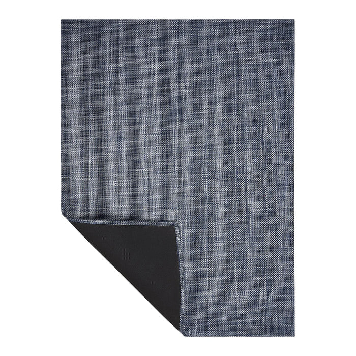 Chilewich Basketweave Woven Floor Mat | Denim, durable woven vinyl rug for indoor and outdoor use