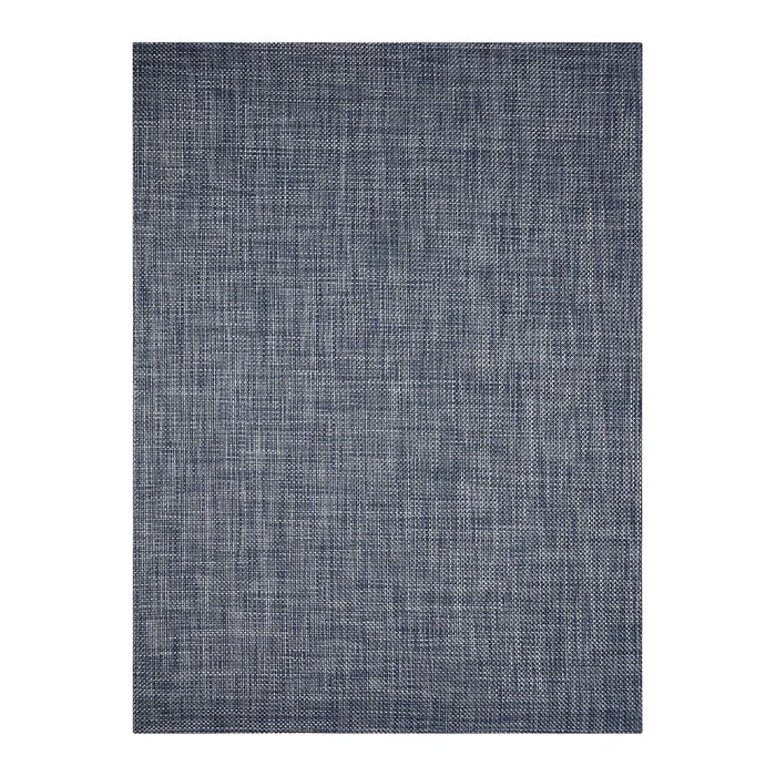 Chilewich Basketweave Woven Floor Mat | Denim, low-maintenance phthalate-free floor mat with commercial-grade backing