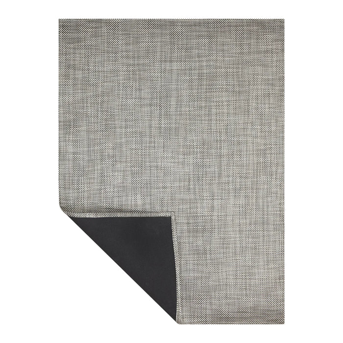 Basketweave Woven Floor Mat | Oyster by Chilewich, detailed view of the textured basketweave design