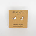 Bat Stainless Steel Stud Earrings