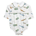 BCC Airplanes Printed Pima Bubble w/ Round Collar