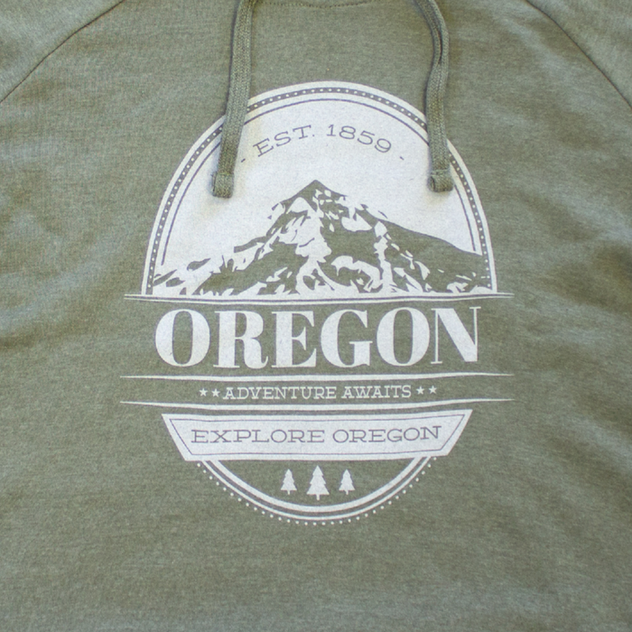 Be Oregon Mt. Hood Stamp Fleece Sweatshirt