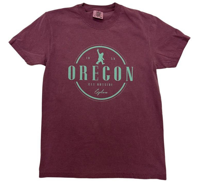 Be Oregon Travel Peace Sasquatch T-Shirt