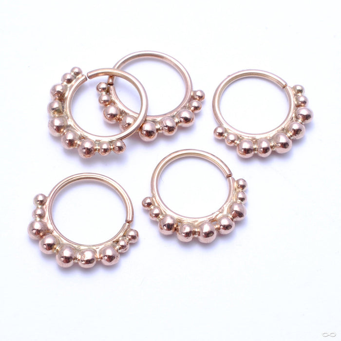 Beaded Seam Rings in Gold from Sacred Symbols