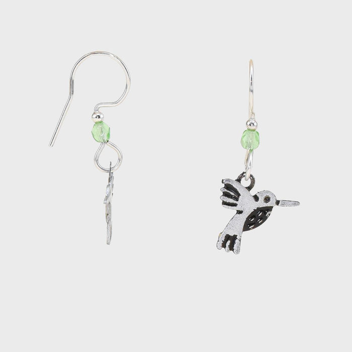 Beautiful Medusa Hummingbird Earrings front side green