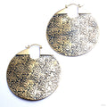 Between the Sheets Earrings from Maya Jewelry in Brass