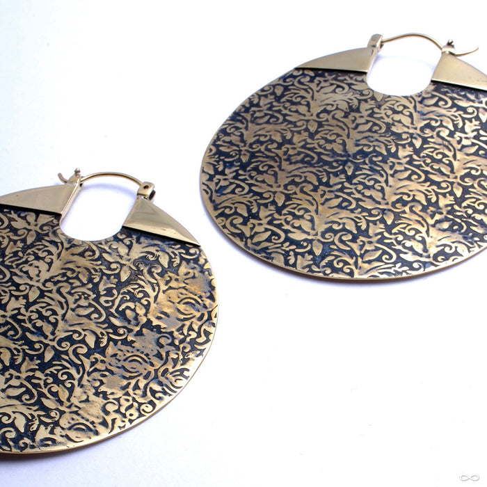 Between the Sheets Earrings from Maya Jewelry in Brass