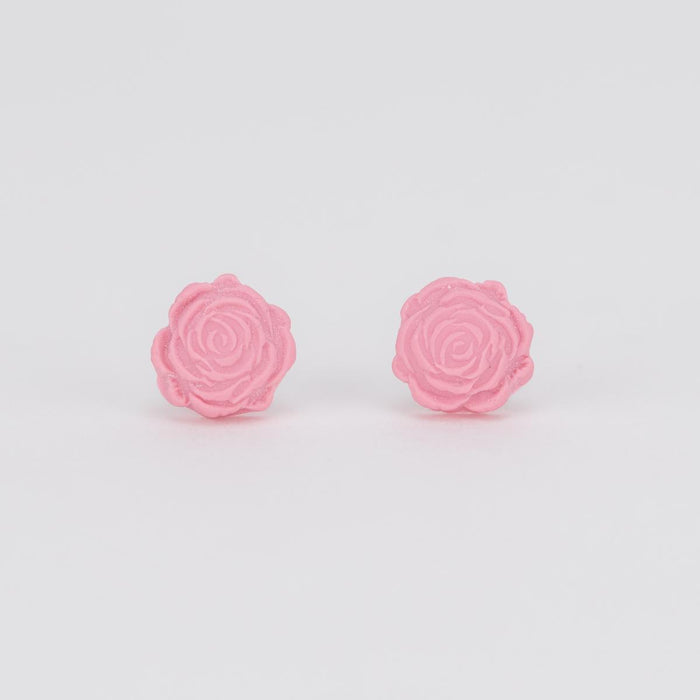 Blush Pink Rose Stud Earrings
