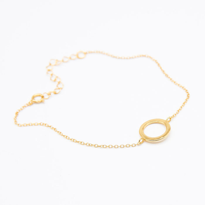 Bold Circle Gold Chain Bracelet