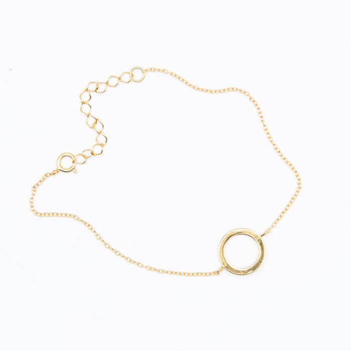 Bold Circle Gold Chain Bracelet