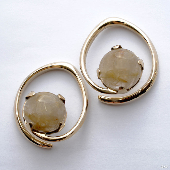 Small / Brass / Rutilated Quartz