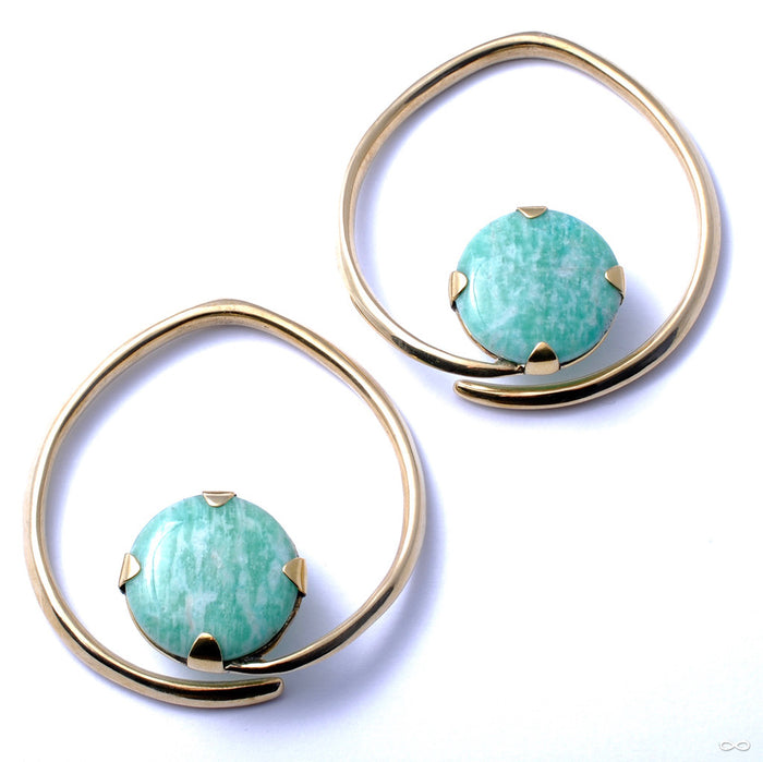 Large / Brass / Amazonite