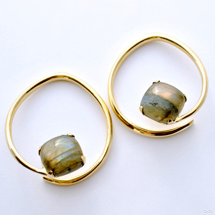 Small / Brass / Labradorite