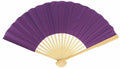 50-Pack 9" Dark Purple Silk Hand Fans for Weddings - Luna Bazaar | Boho & Vintage Style Decor