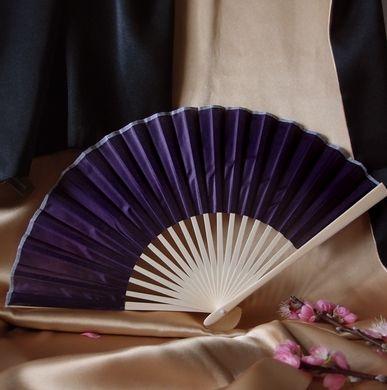 50-Pack 9" Dark Purple Silk Hand Fans for Weddings - Luna Bazaar | Boho & Vintage Style Decor