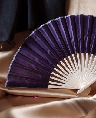 50-Pack 9" Dark Purple Silk Hand Fans for Weddings - Luna Bazaar | Boho & Vintage Style Decor