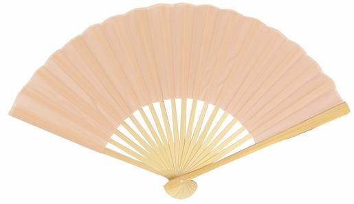 50-Pack 9" Nude Silk Hand Fans for Weddings - Luna Bazaar | Boho & Vintage Style Decor